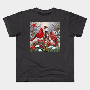 Wonderful Steampunk Snowman with birds Kids T-Shirt